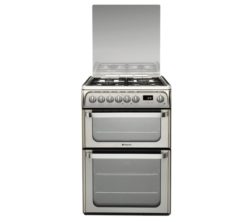HOTPOINT  HUD61X Dual Fuel Cooker - Stainless Steel